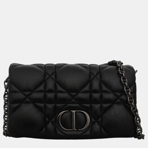 Christian Dior Black Calfskin Leather Caro Macrocannage Mini Bag - Dior - Modalova