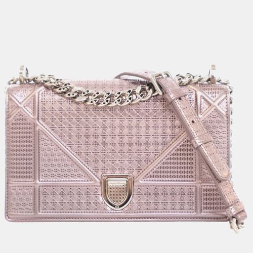 Dior Metallic Calfskin Microcannage Small Diorama Flap Bag - Dior - Modalova