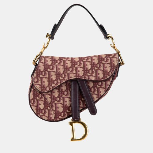 Canvas Mini Oblique Saddle Bag - Dior - Modalova