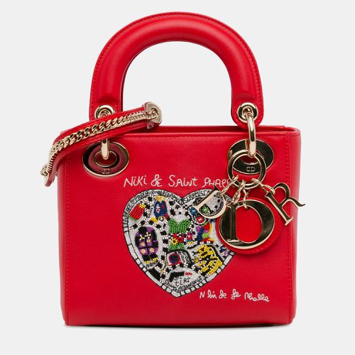 Dior Red Limited Edition Niki de Saint Phalle Embroidered Leather Medium Lady Dior Bag - Dior - Modalova