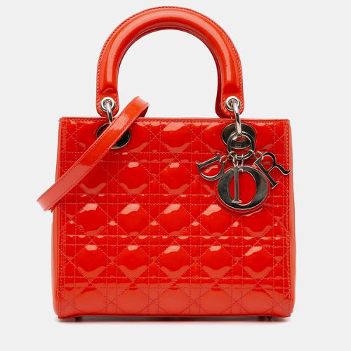 Dior Red Patent Cannage Lady Dior Medium Bag - Dior - Modalova