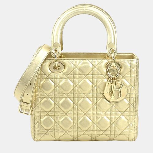 Christian Dior Gold Lambskin Lady Handbag - Dior - Modalova