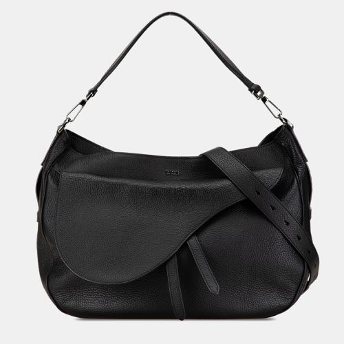 Dior Black Leather Grained Calfskin Saddle Soft Bag - Dior - Modalova