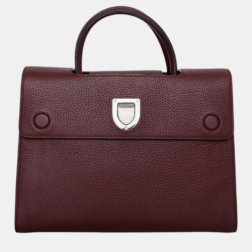 Christian Burgundy Pebbled Leather Medium ever Bag - Dior - Modalova