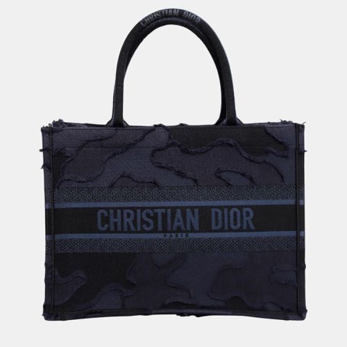 Camouflage Embroidered Canvas Medium Book Tote Bag - Dior - Modalova