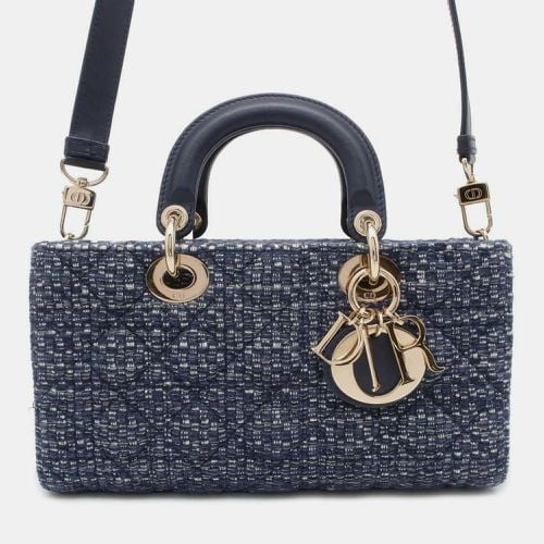 Dior LADY D-JOY Bag Navy Tweed Size Medium - Dior - Modalova