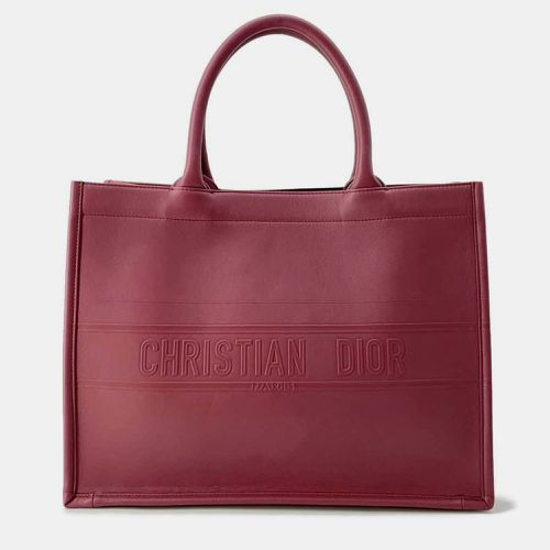 Dior Rose Pink Calf Leather Book tote bag Size Medium - Dior - Modalova