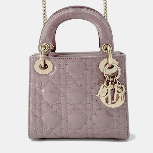 Dior Purple Patent Leather Cannage Lady Handbag Size Mini - Dior - Modalova