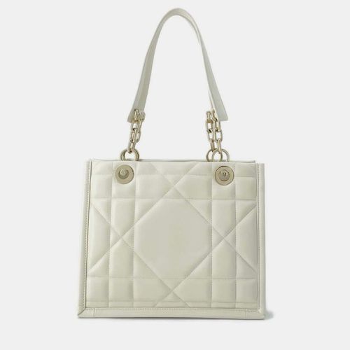 Dior Off-white Leather Essential ArchiCannage Chain Tote Bag - Dior - Modalova