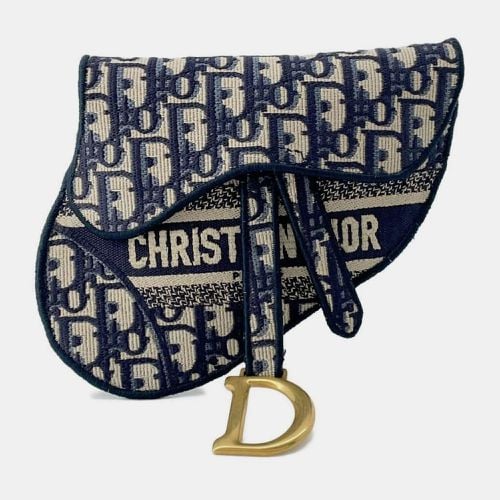 Dior Navy Canvas Oblique saddle Waist Bag - Dior - Modalova