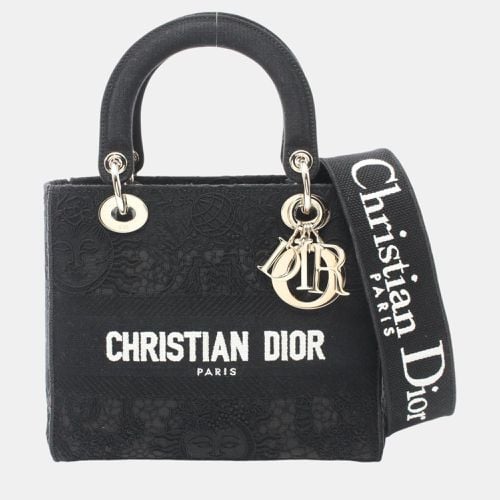 Dior Black Canvas Dior Lady D-Lite Medium Handbag - Dior - Modalova