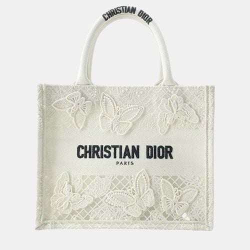 Christian Book Tote Butterfly Embroidery Small Handbag - Dior - Modalova