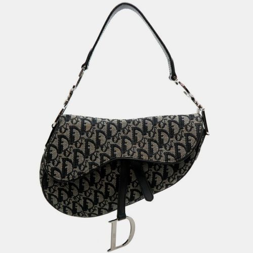 Christian Dior Saddle Trotter Jacquard Navy Handbag - Dior - Modalova