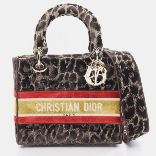 Christian Dior Brown Multicolor Fabric Lady D-Lite Medium Handbag - Dior - Modalova