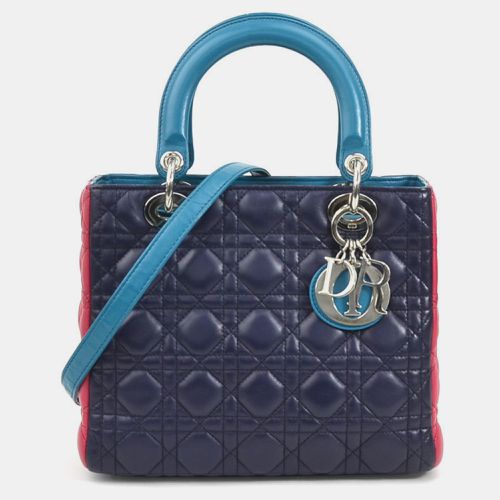 Christian Dior Lady Lambskin Purple X Pink Blue Green Handbag - Dior - Modalova