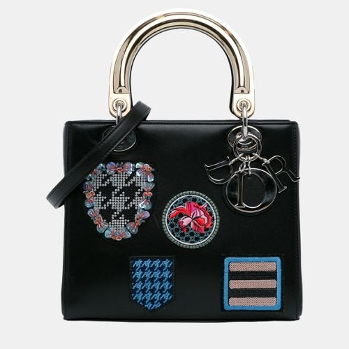 Dior Black Medium Calfskin Patch Embellished Lady Dior - Dior - Modalova