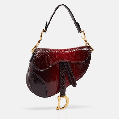 Black Snakeskin Mini Saddle Bag - Dior - Modalova