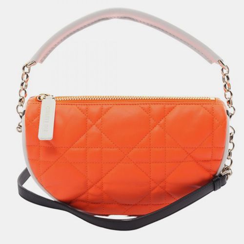 Dior Orange Lambskin Leather Small Cannage Dior Vibe Hobo Bag - Dior - Modalova