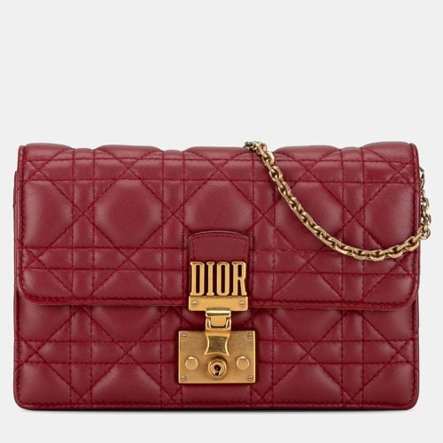 Lambskin Cannage Addict Wallet on Chain - Dior - Modalova