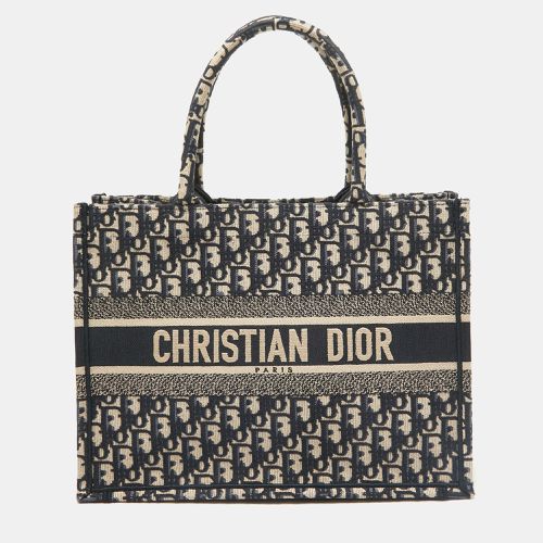 Oblique Embroidered Canvas Medium Book Tote - Dior - Modalova