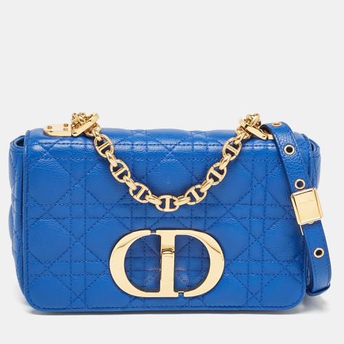 Dior Blue Cannage Leather Small Caro Shoulder Bag - Dior - Modalova