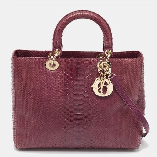 Dior Purple Python Large Lady Dior Tote - Dior - Modalova