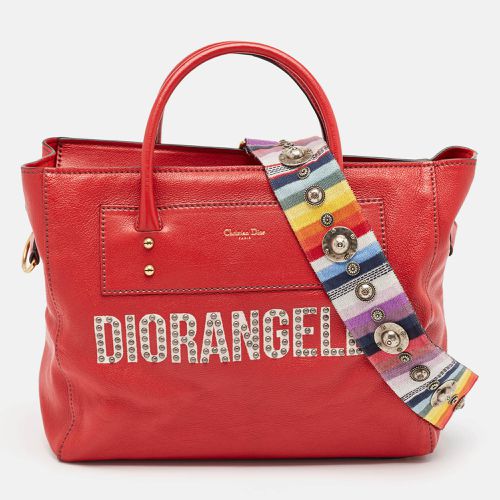 Dior Red Leather Diorangeles Tote - Dior - Modalova