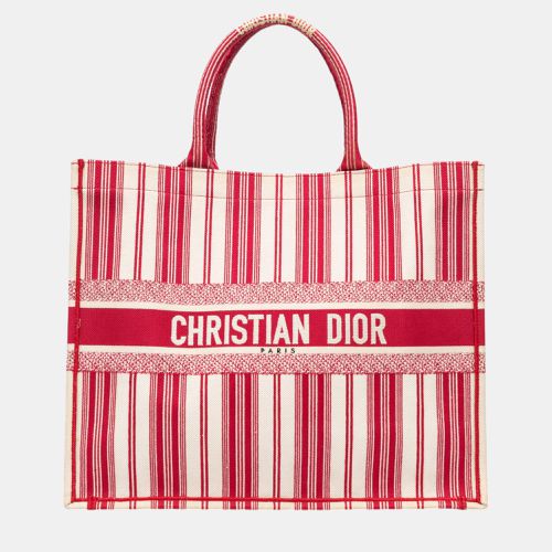 Dior Red Large Striped Book Tote - Dior - Modalova