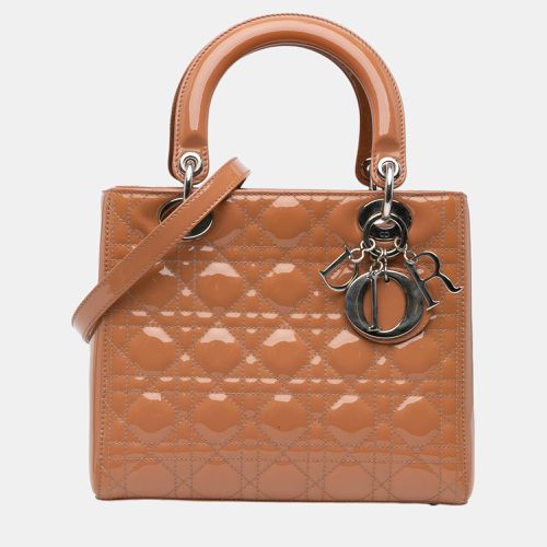 Dior Brown Medium Patent Cannage Lady Dior - Dior - Modalova