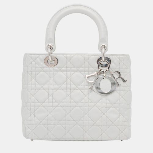 Dior White Medium Lambskin Cannage Lady Dior - Dior - Modalova