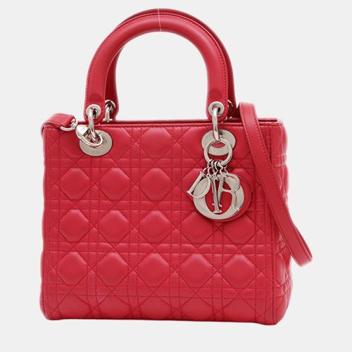 Christian Lambskin Lady Cannage Medium Bag - Dior - Modalova