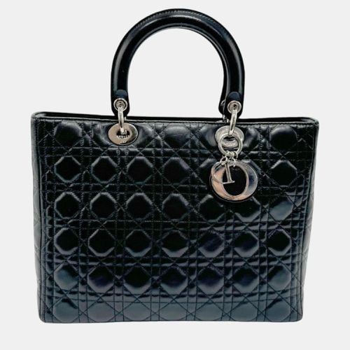 Christian Dior black silver leather Lady handbag - Dior - Modalova