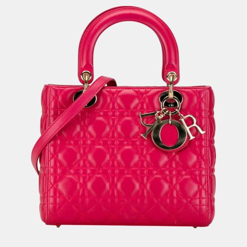 Christian Dior Pink Leather Dior Cannage Lady Handbag - Dior - Modalova