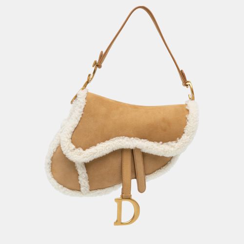 Shearling Suede Saddle Bag - Dior - Modalova