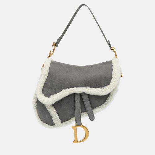 Medium Shearling Suede Saddle - Dior - Modalova