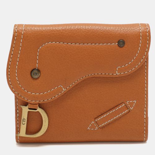 Dior Tan Leather Saddle Bifold Wallet - Dior - Modalova