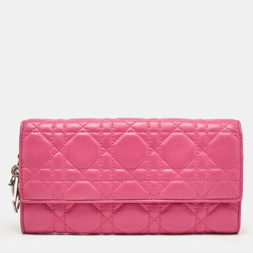 Dior Pink Cannage Leather Lady Dior Wallet on Chain - Dior - Modalova