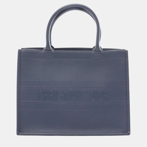 Christian Dior Leather Blue Book Tote Medium Bag - Dior - Modalova