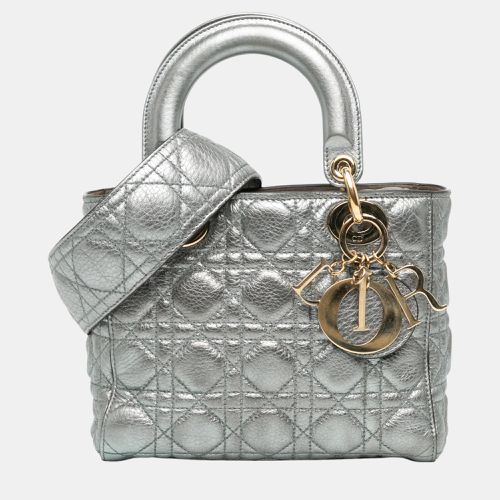 Dior Small Metallic Calfskin Cannage Supple Lady Dior - Dior - Modalova