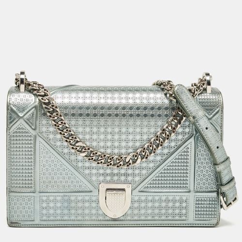 Dior Light Green Cannage Patent Leather Medium Diorama Flap Shoulder Bag - Dior - Modalova