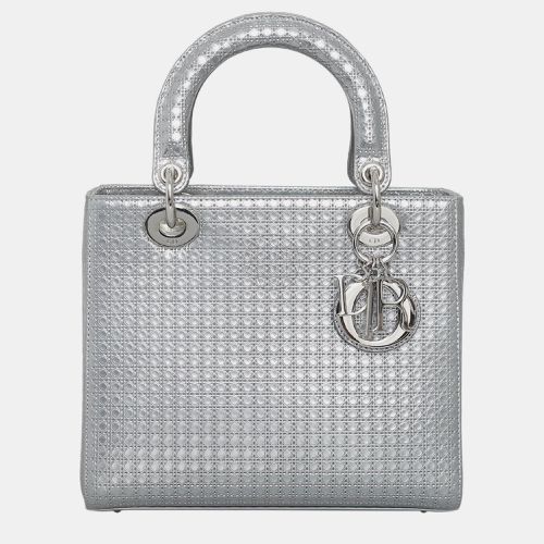 Christian Metallic Micro Cannage Medium Lady Bag - Dior - Modalova