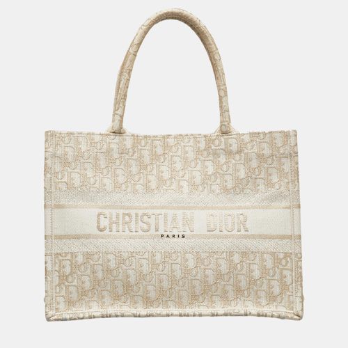 Dior Beige/Brown Medium Oblique Book Tote - Dior - Modalova