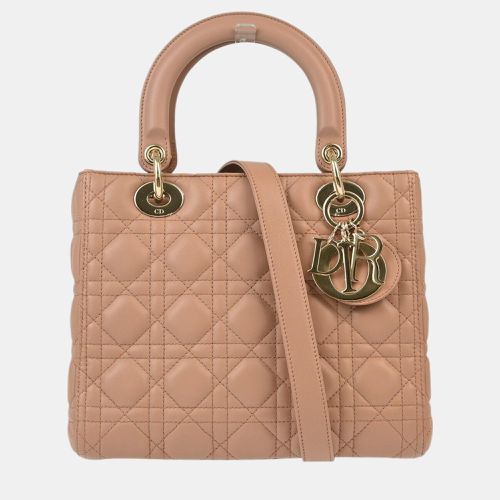 Christian Dior Pink Lambskin Lady Dior Cannage Handbag - Dior - Modalova