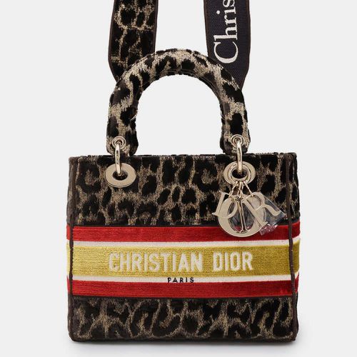 Dior Lady Dee Light Leopard Brown/Red/Yellow Velvet Size Medium - Dior - Modalova