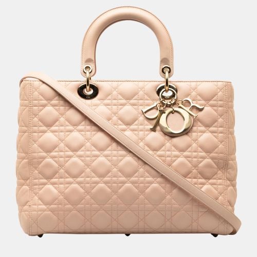 Large Lambskin Cannage Lady - Dior - Modalova