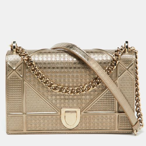 Dior Metallic Microcannage Leather Medium Diorama Flap Shoulder Bag - Dior - Modalova