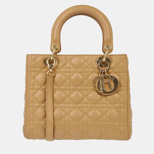 Christian Dior Beige Lambskin Lady Dior Cannage Handbag - Dior - Modalova