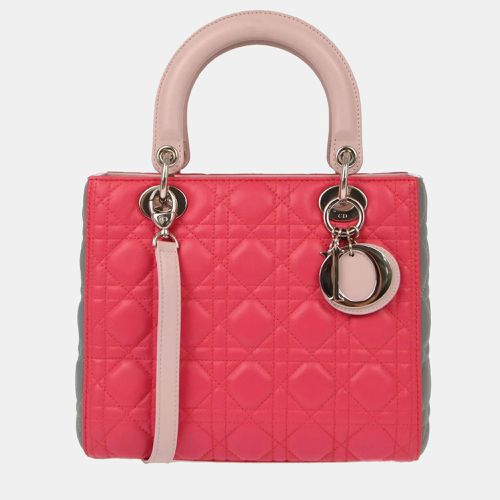 Christian Dior Pink Lambskin Lady Dior Cannage Handbag - Dior - Modalova