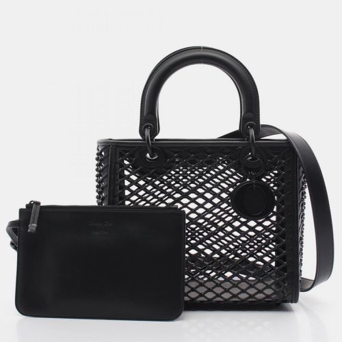 Christian Dior Black Leather Dior Lady Medium Handbag - Dior - Modalova