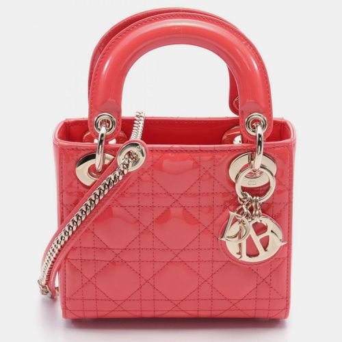 Christian Dior Red Patent Leather Lady Cannage Handbag - Dior - Modalova